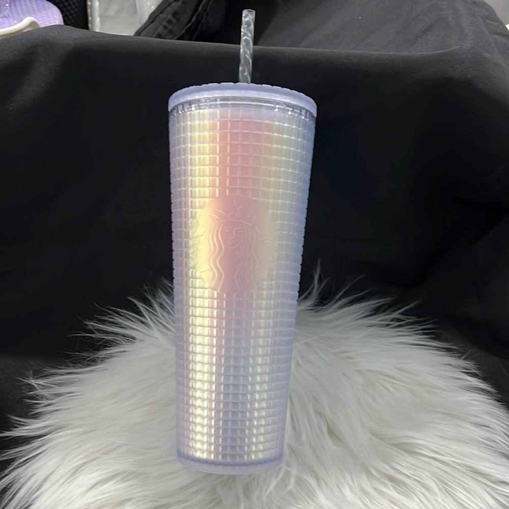 Starbucks spring 2022 Unicorn White Soft Touch Grid Tumbler Cup Venti